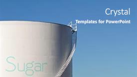  Presentation with silo - Presentation theme consisting of sugar silo with stairs background and a teal colored foreground