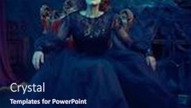  Presentation with sugar skull - Slide set having sugar-skull-girl-day background and a navy blue colored foreground