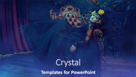  Presentation with catrina - Presentation theme having sugar-skull-girl-day background and a navy blue colored foreground