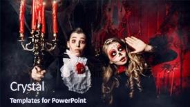  Presentation with carnival - Beautiful slides featuring sugar skulls - halloween two children in carnival backdrop and a wine colored foreground