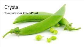  Presentation with peas - Slides featuring sugar snap peas in isolated background and a white colored foreground