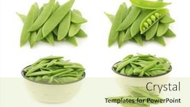  Presentation with enamel - Cool new PPT layouts with sugar-snaps backdrop and a soft green colored foreground