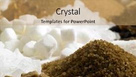  Presentation with sugar - Presentation theme consisting of sugar still life background and a coral colored foreground