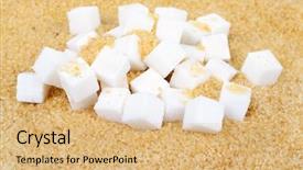  Presentation with ingredients brown sugar coffee beans - PPT layouts enhanced with sugar background and a coral colored foreground