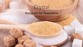  Presentation with sugar pellets - Slide deck with sugar background and a coral colored foreground