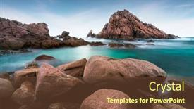  Presentation with australia - Theme enhanced with sugarloaf-rock-in-southern-western background and a tawny brown colored foreground