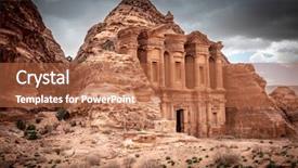  Presentation with petra jordan - Amazing presentation design having suggestion - view of the legendary monastery backdrop and a red colored foreground