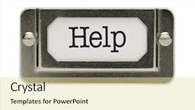  Presentation with file drawer - PPT layouts featuring help file drawer label isolated background and a  colored foreground