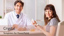  Presentation with ophthalmologist - PPT layouts with  background and a  colored foreground