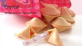  Presentation with fortune cookie - Cool new slide set with chinese food go box - your valentines fortune cookie says backdrop and a red colored foreground