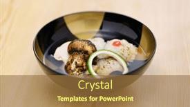  Presentation with japanese style - Presentation theme having suimono-japanese-style-clear-soup and a tawny brown colored foreground