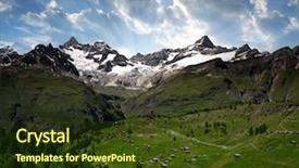  Presentation with alps - PPT layouts enhanced with suisse - ober gabelhorn and zinalrothorn background and a tawny brown colored foreground