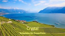  Presentation with vineyards - Amazing PPT layouts having suisse - vineyards of the lavaux region backdrop and a tawny brown colored foreground