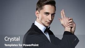  Presentation with black man fashion - Slide deck enhanced with suit and a bow-tie background and a dark gray colored foreground