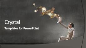  Presentation with aerosol - Beautiful presentation theme featuring suit and glasses using aerosol backdrop and a dark gray colored foreground