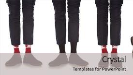  Presentation with fashion - Colorful slide deck enhanced with suit and red sock backdrop and a light gray colored foreground
