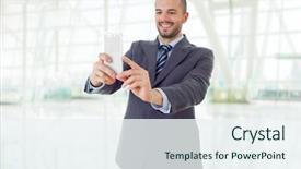  Presentation with crime thriller suit and tie - Presentation design enhanced with suit and tie taking self background and a sky blue colored foreground