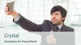  Presentation with crime thriller suit and tie - Beautiful PPT theme featuring suit and tie taking self backdrop and a sky blue colored foreground