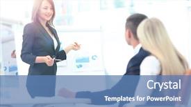  Presentation with successful group of surgeons - Slides consisting of suit at the office leading background and a teal colored foreground