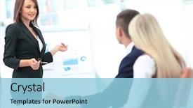  Presentation with successful group of surgeons - Colorful slides enhanced with suit at the office leading backdrop and a light blue colored foreground