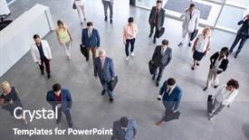  Presentation with people - Presentation theme enhanced with suit going on business meeting background and a gray colored foreground