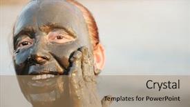  Presentation with elderly - Colorful presentation theme enhanced with suit of natural mineral mud backdrop and a coral colored foreground