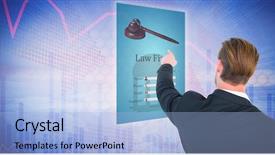  Presentation with shares - Slides having suit pointing against stock background and a light blue colored foreground