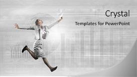  Presentation with running race lane - Colorful presentation theme enhanced with suit running at full pelt backdrop and a  colored foreground