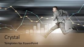  Presentation with teens running - Amazing presentation design having suit running at full pelt backdrop and a  colored foreground