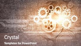  Presentation with running race lane - Presentation design having suit running at full pelt background and a  colored foreground