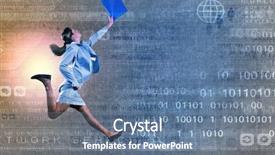  Presentation with running race lane - Presentation theme having suit running at full pelt background and a  colored foreground