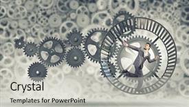  Presentation with wheel - Cool new presentation with suit running in hamster wheel backdrop and a light gray colored foreground