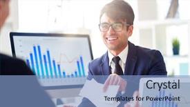  Presentation with successful - PPT layouts enhanced with suit showing two ticket background and a light blue colored foreground