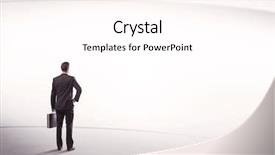  Presentation with space suit - PPT theme consisting of suit standing with his back background and a pink colored foreground