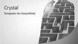  Presentation with maze - Theme with suit standing with maze background and a white colored foreground