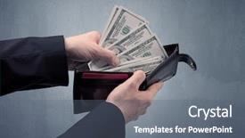  Presentation with get out - Beautiful presentation featuring suit takes out dollar money backdrop and a gray colored foreground