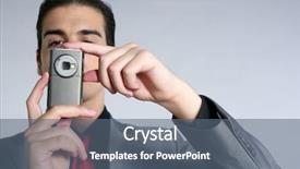  Presentation with corruption in judiciary photos - Audience pleasing presentation theme consisting of suit taking photos with phone backdrop and a gray colored foreground