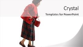  Presentation with blind walking cane - Colorful theme enhanced with suit walking with a cane backdrop and a white colored foreground