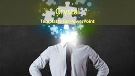  Presentation with bible character joseph - Cool new theme with suit with glowing puzzle head backdrop and a tawny brown colored foreground