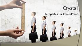  Presentation with corporate ladder - Presentation theme having suitcase progress in career background and a white colored foreground