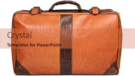  Presentation with luggage - Presentation design consisting of suitcase-travel-luggage-bag background and a red colored foreground