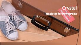  Presentation with critical illness insurance - PPT theme having suitcase with inscription travel insurance background and a red colored foreground