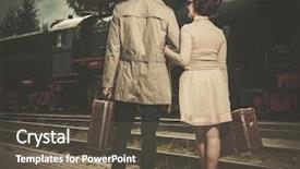  Presentation with train - PPT layouts enhanced with be careful word written on background and a  colored foreground.