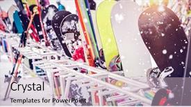  Presentation with ski - Cool new slide set with suki day - snowboards and skis kept together backdrop and a lemonade colored foreground