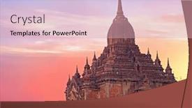  Presentation with myanmar bagan - Colorful slides enhanced with sulamani temple in bagan myanmar at sunset backdrop and a lemonade colored foreground