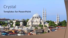  Presentation with wife - Colorful presentation theme enhanced with suleymaniye-mosque-and-mausoleum backdrop and a light blue colored foreground