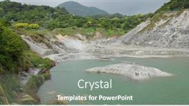  Presentation with sulfur - Presentation design enhanced with sulfur-valley-recreation-area background and a gray colored foreground