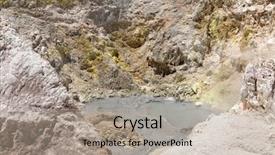  Presentation with geothermal - Colorful theme enhanced with sulphur - image of geothermal activity backdrop and a mint green colored foreground