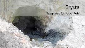  Presentation with geothermal - Slide deck with sulphur - image of geothermal activity background and a light gray colored foreground