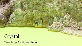  Presentation with new zealand - Colorful PPT theme enhanced with sulphur - image of geothermal activity backdrop and a blonde colored foreground